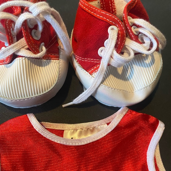 Wacky Bear Factory Basketball Uniform Outfit Teddy Bear Clothes Sneakers Shorts - Picture 4 of 5